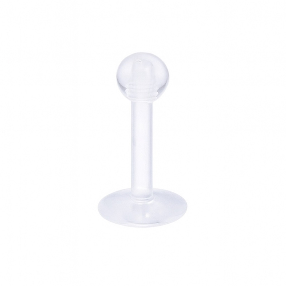 Clear Acrylic Labret Retainer 14G – Hypoallergenic Piercing Jewelry